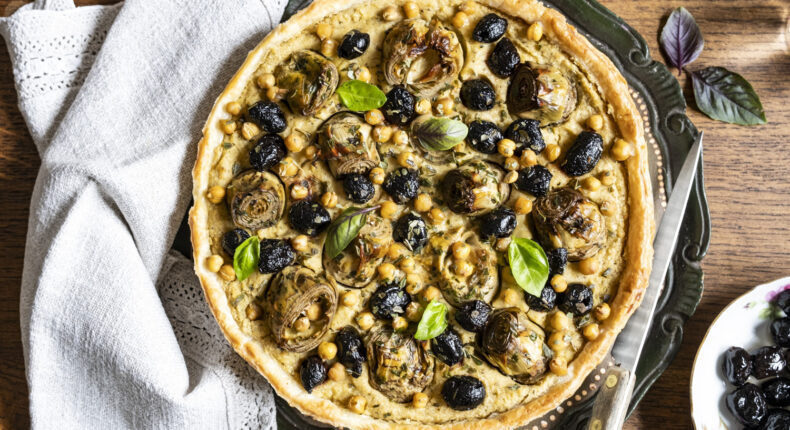 Tarte vegan aux artichaut et olives - Mon Quotidien Autrement - ©E. Montuclard